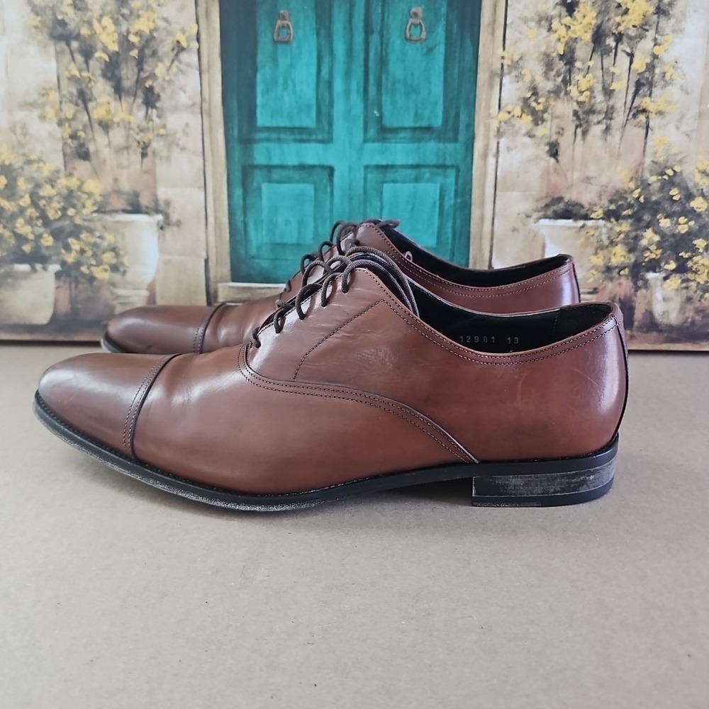To Boot New York Adam Derrick 12981 Brown Cap Toe Oxford Dress Shoes Men's 13‎
